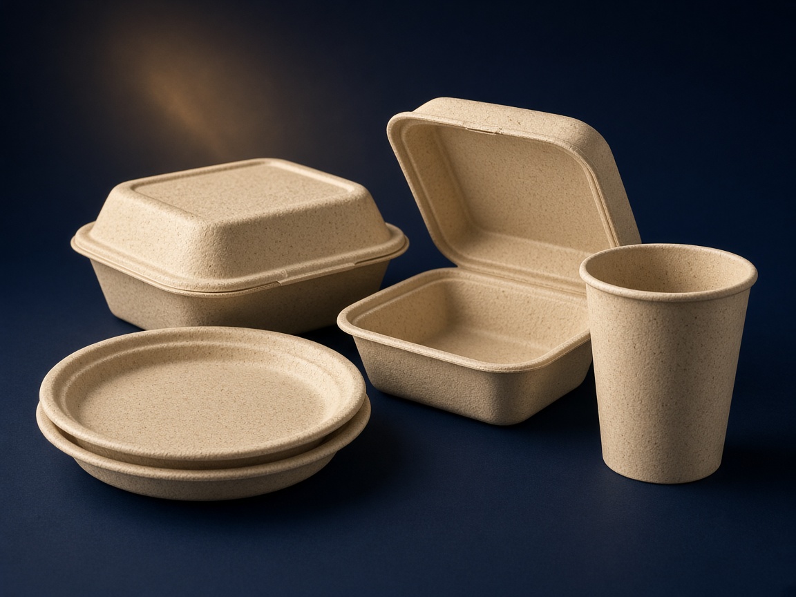 AI-generated visual representation of Bagasse Packaging