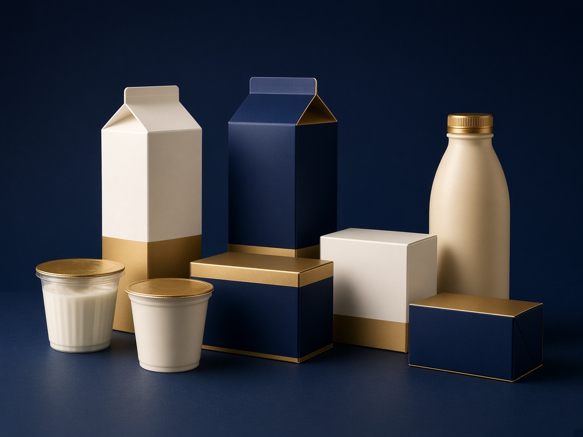 AI-generated visual representation of Dairy Packaging