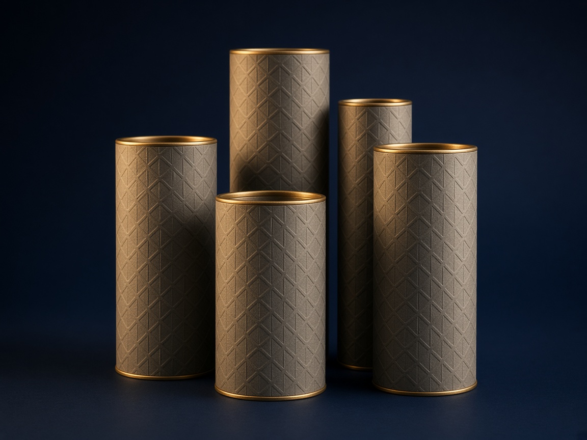AI-generated visual representation of Debossed Paper Tubes