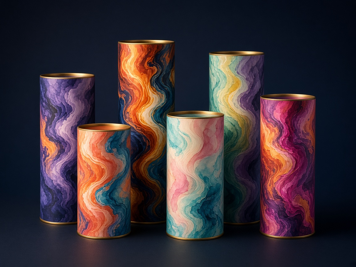 AI-generated visual representation of Digital Printed Paper Tubes