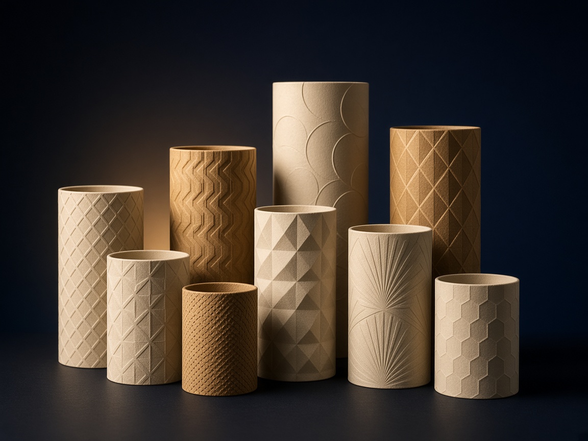 AI-generated visual representation of Embossed Paper Tubes