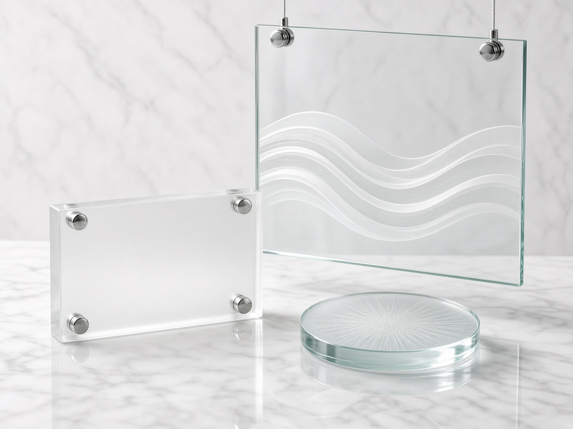 AI-generated visual representation of Glass Signage