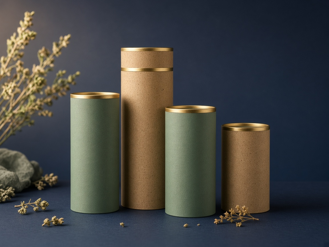 AI-generated visual representation of Herbal Product Paper Tubes