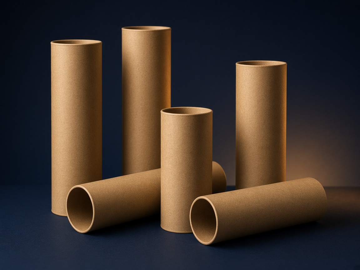 AI-generated visual representation of Kraft Finish Paper Tubes