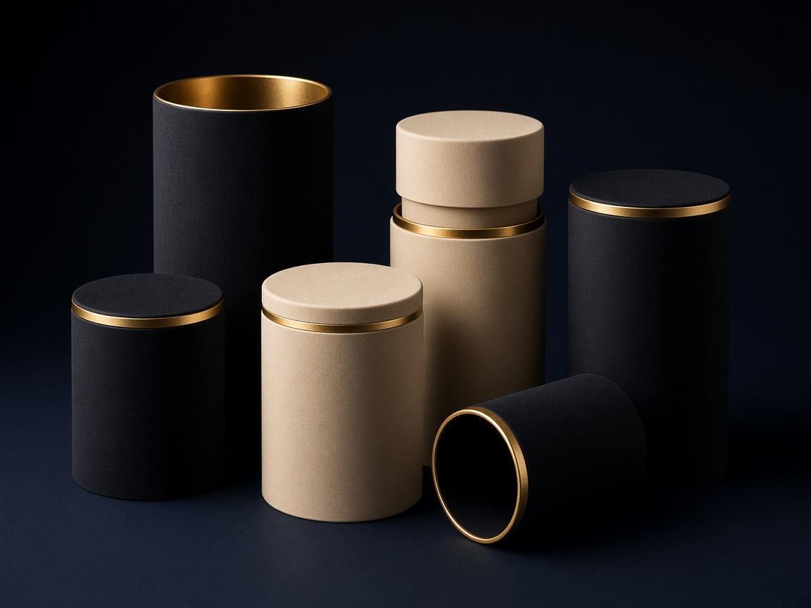 AI-generated visual representation of Luxury Paper Tube Boxes