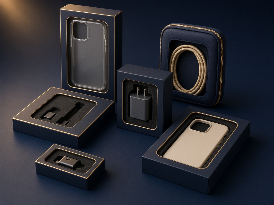 AI-generated visual representation of Mobile Accessories Packaging