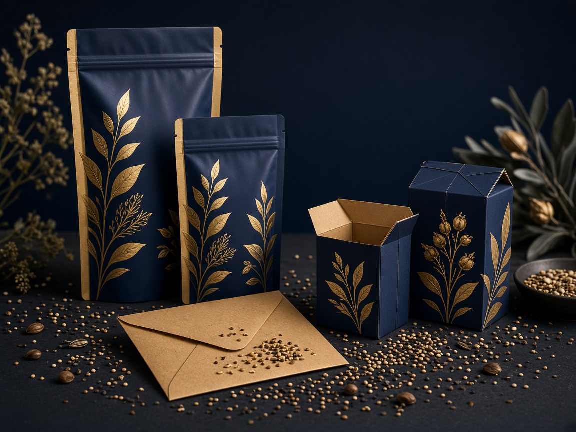AI-generated visual representation of Seed Packaging