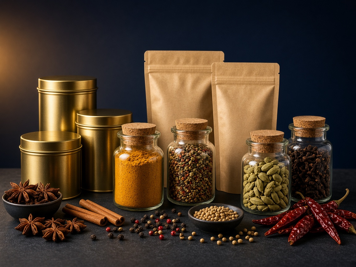 AI-generated visual representation of Spice Packaging